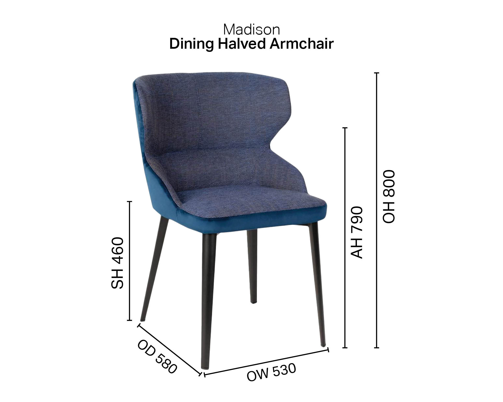 Madison Halved-Arm Chair